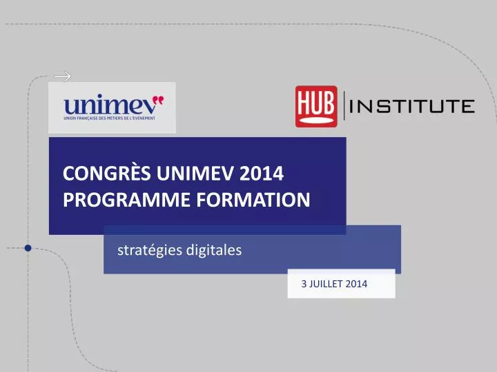 congr s unimev 2014 programme formation