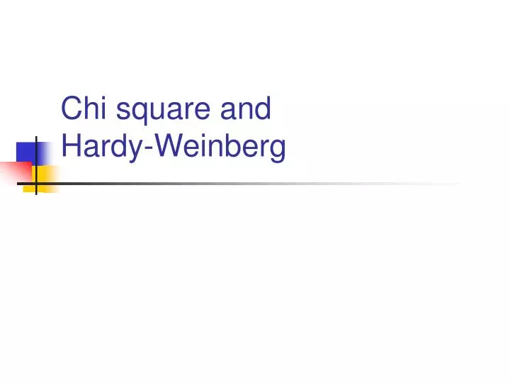 chi square and hardy weinberg