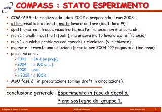 compass stato esperimento