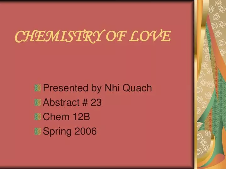 chemistry of love