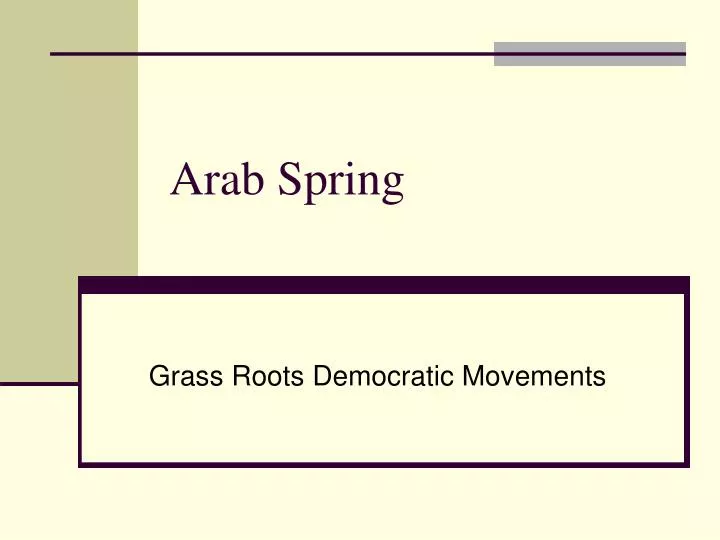 arab spring