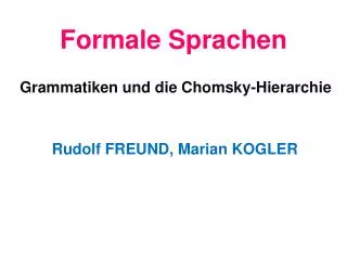 formale sprachen