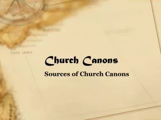 Church Canons