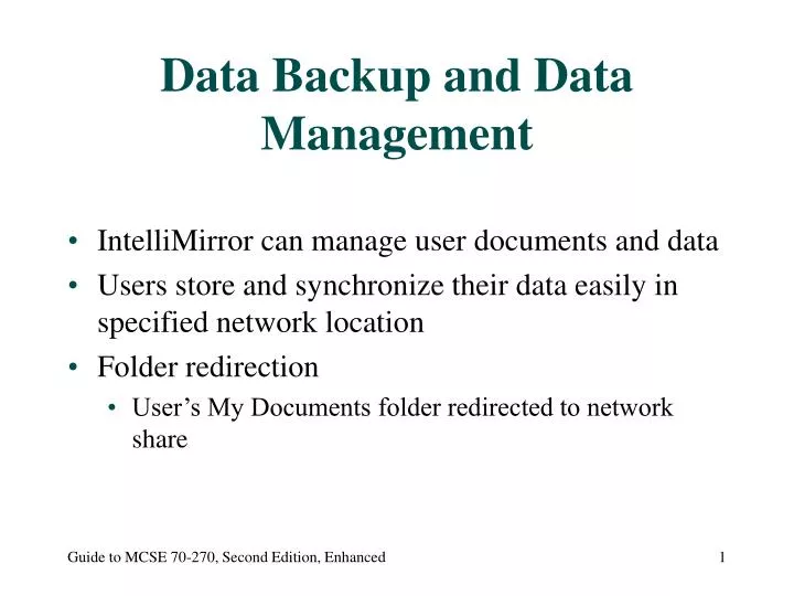 data backup and data management