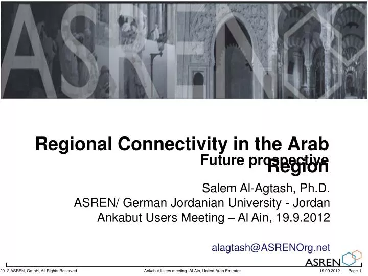 regional connectivity in the arab region