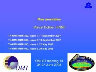 Row anomalies