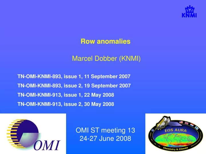 row anomalies
