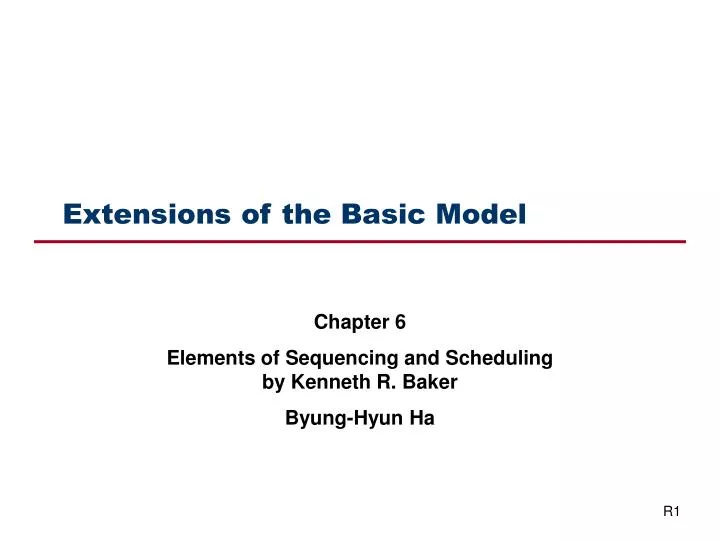 extensions of the basic model