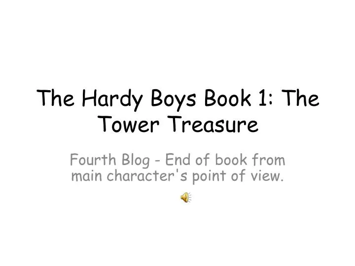 the hardy boys book 1 the tower treasure