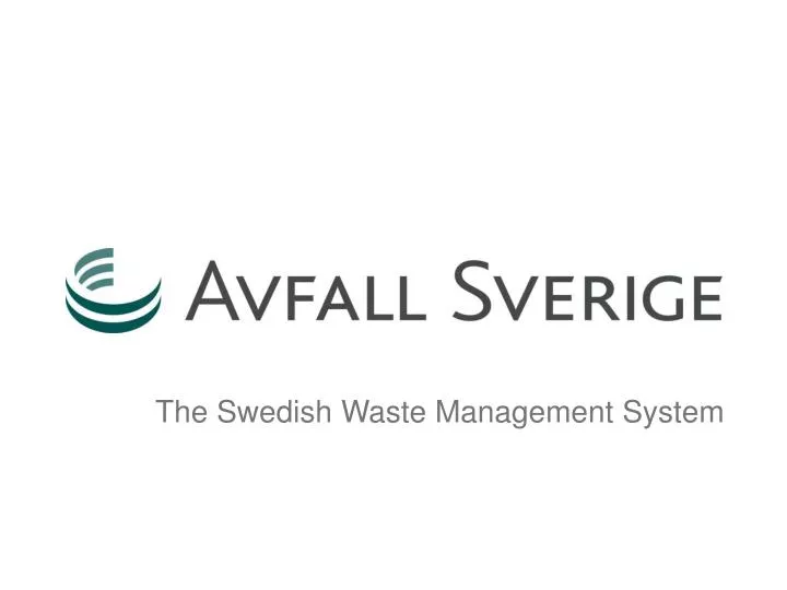 the swedish waste management system