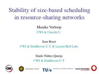 Stability of size-based scheduling in resource-sharing networks
