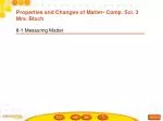 8-1 Measuring Matter - slide 1