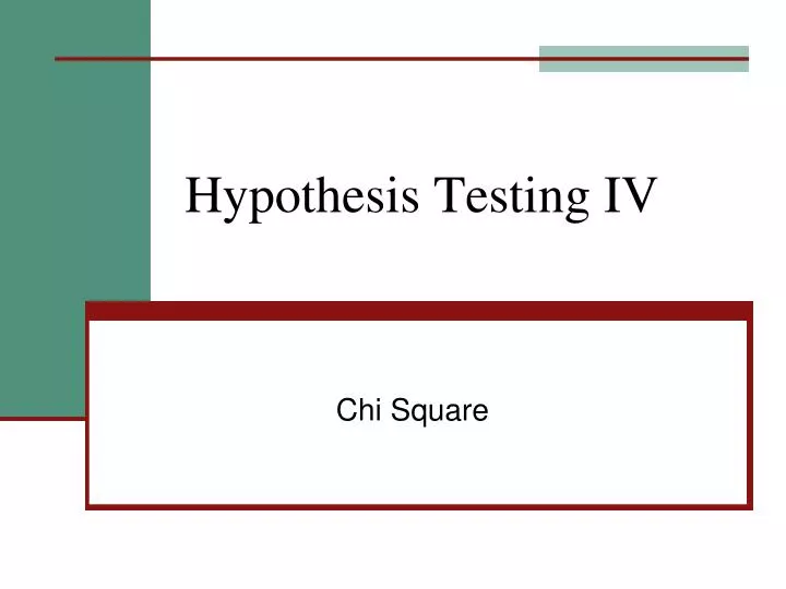hypothesis testing iv