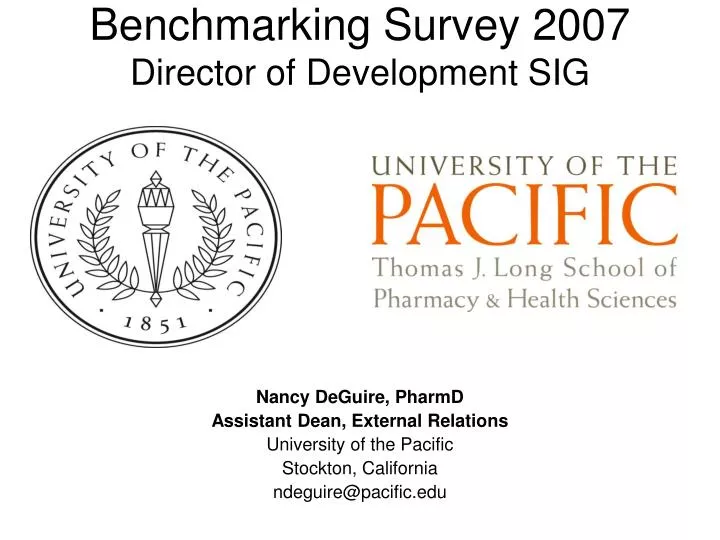 benchmarking survey 2007 director of development sig