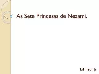 as sete princesas de nezami