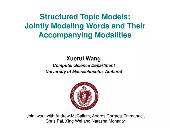 structured topic models jointly modeling words and their accompanying modalities