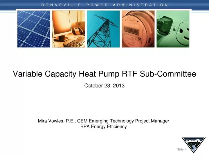 variable capacity heat pump rtf sub committee october 23 2013
