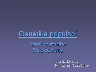genetika populac