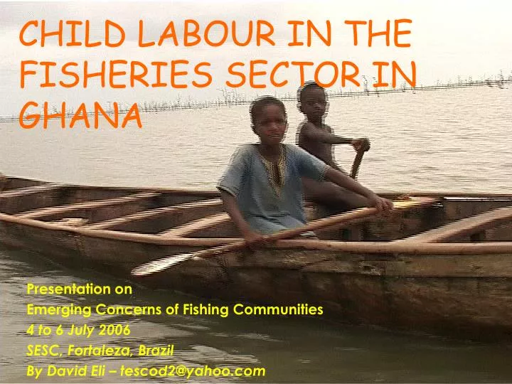 child labour in the fisheries sector in ghana