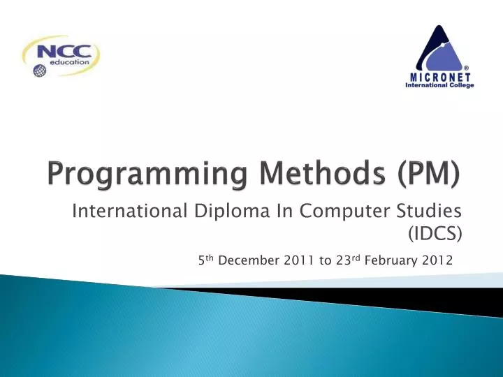 programming methods pm