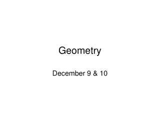 Geometry