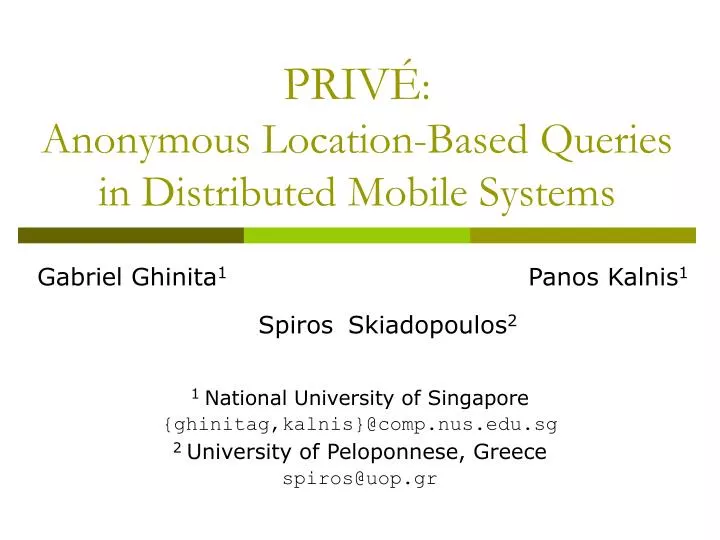 priv anonymous location based queries in distributed mobile systems
