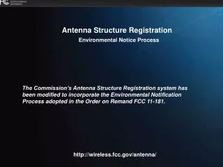 Antenna Structure Registration