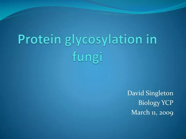 protein glycosylation in fungi