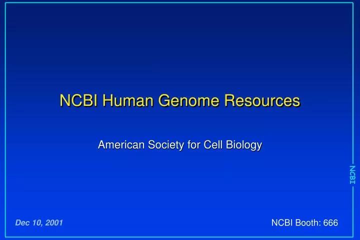 ncbi human genome resources