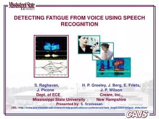 DETECTING FATIGUE FROM VOICE USING SPEECH RECOGNITION