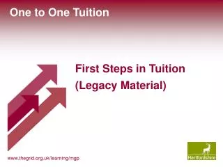 First Steps in Tuition (Legacy Material)