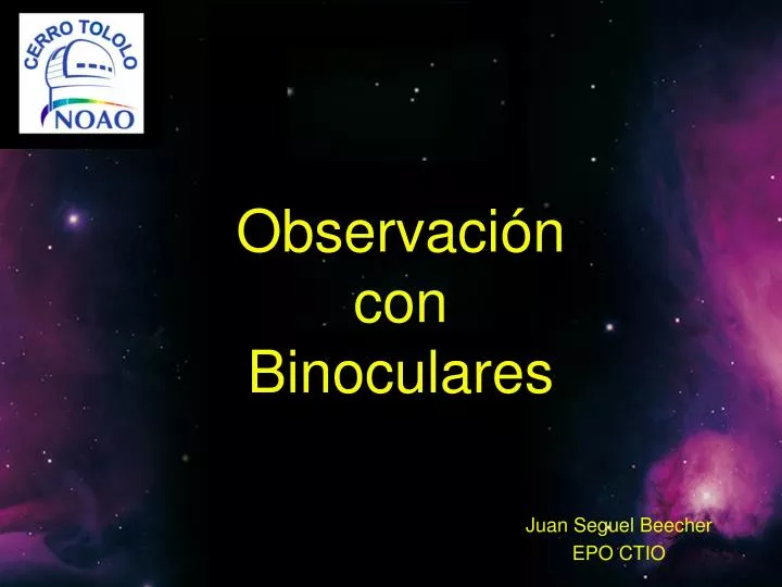 observaci n con binoculares