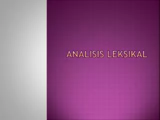 analisis leksikal