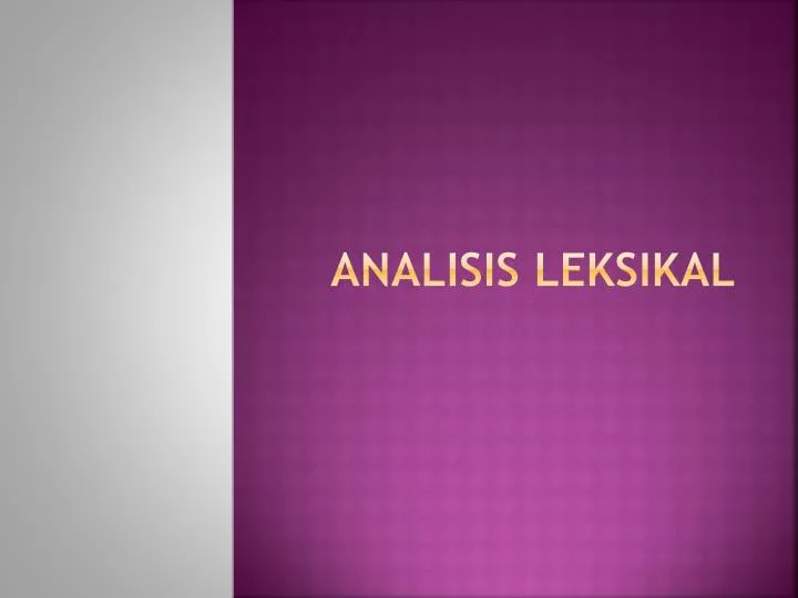 analisis leksikal