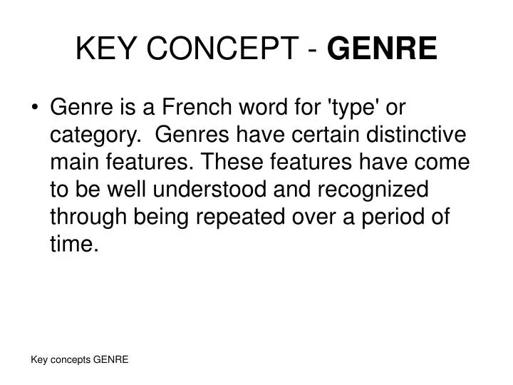 key concept genre
