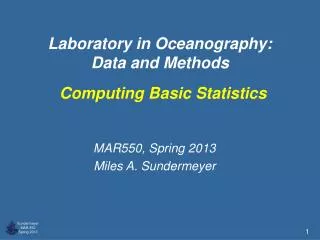 laboratory in oceanography data and methods