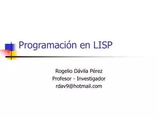 programaci n en lisp