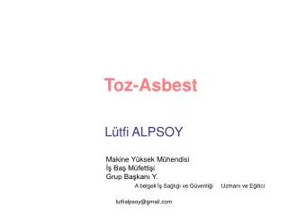 toz asbest