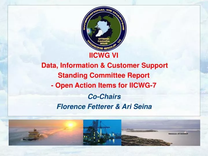 iicwg vi data information customer support standing committee report open action items for iicwg 7
