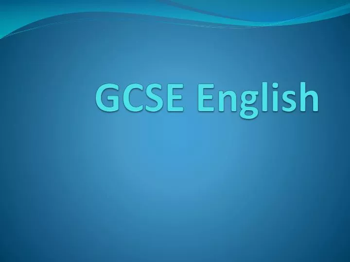 gcse english