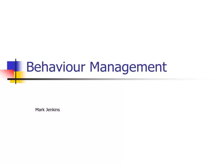 behaviour management