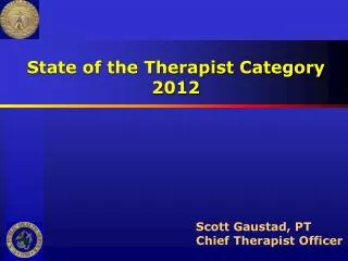 State of the Therapist Category 2012