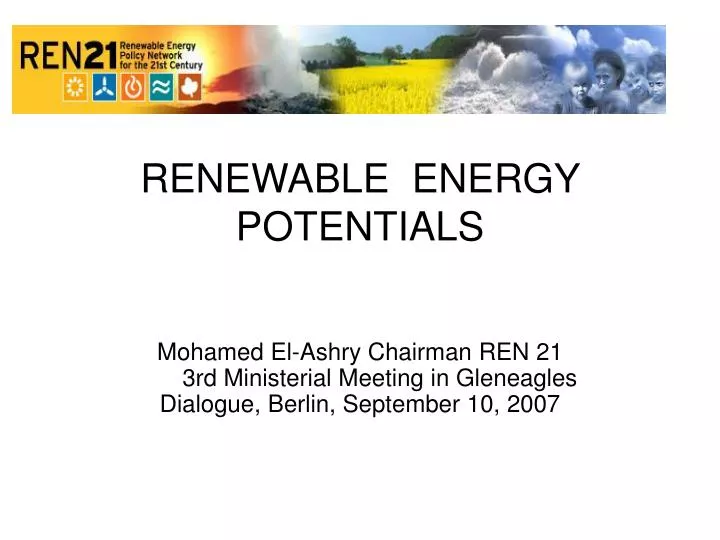 renewable energy potentials