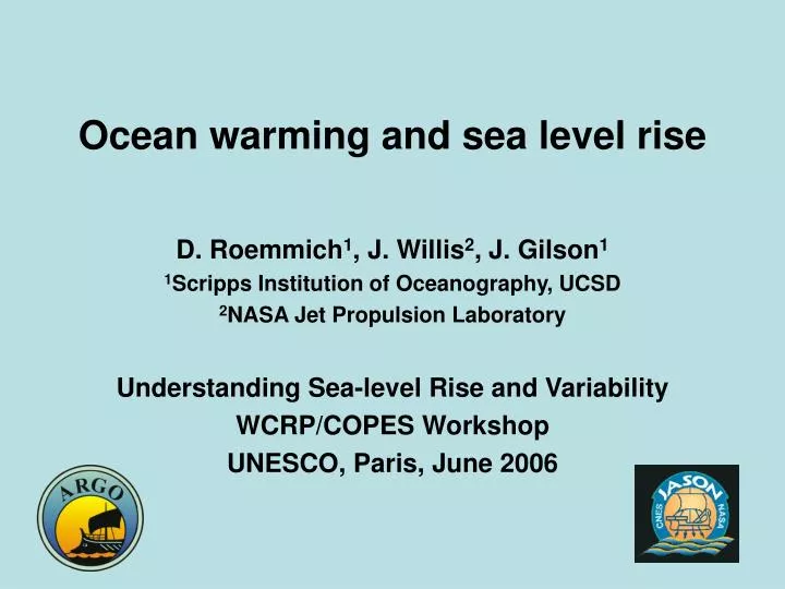 ocean warming and sea level rise