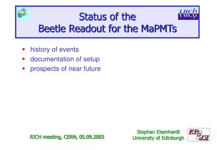 status of the beetle readout for the mapmts