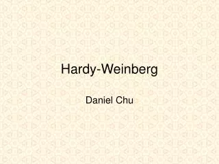 Hardy-Weinberg