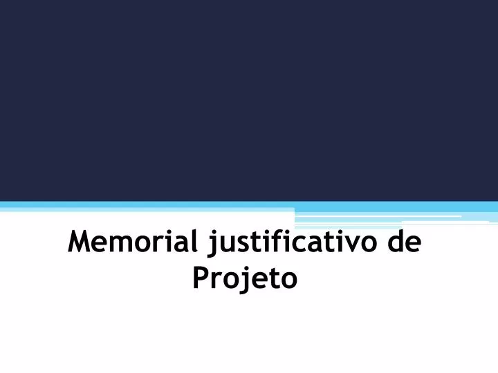 memorial justificativo de projeto