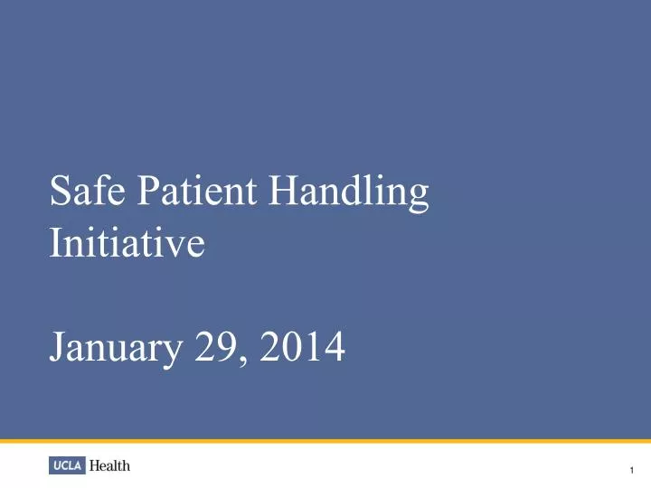 safe patient handling initiative january 29 2014