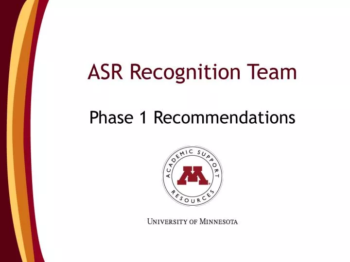 asr recognition team