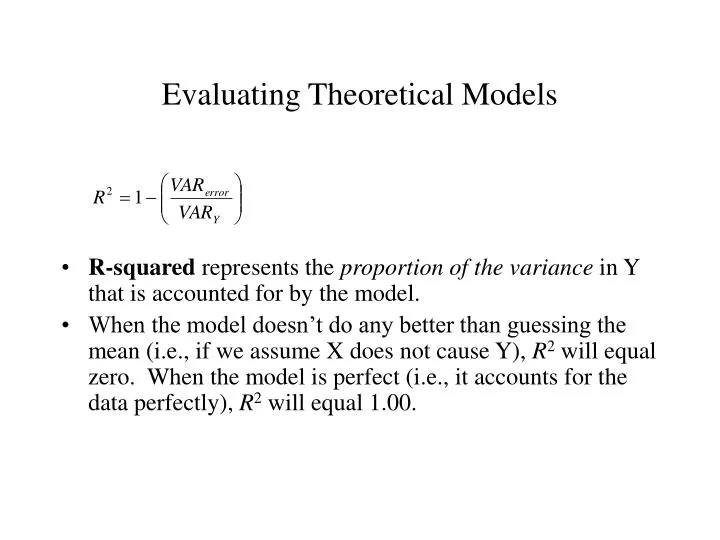 evaluating theoretical models